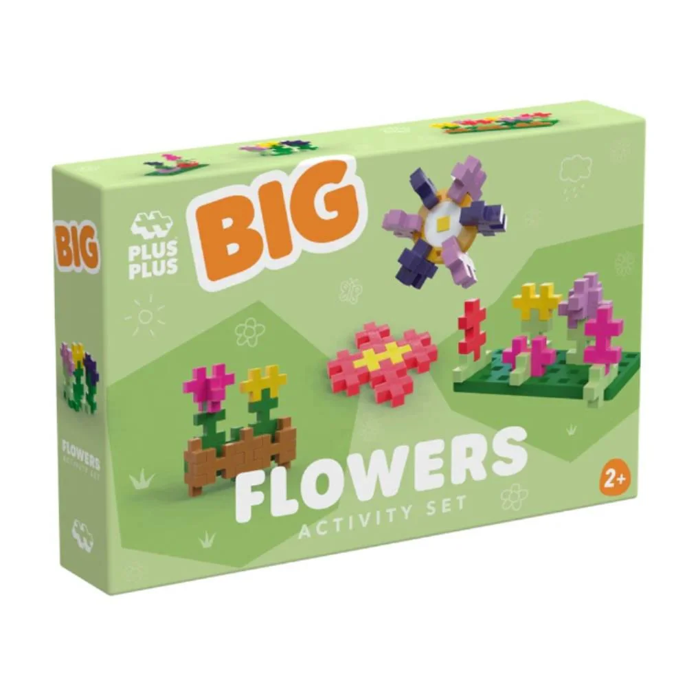 Set de constructie, Plus-Plus, 40 piese mari, Flori