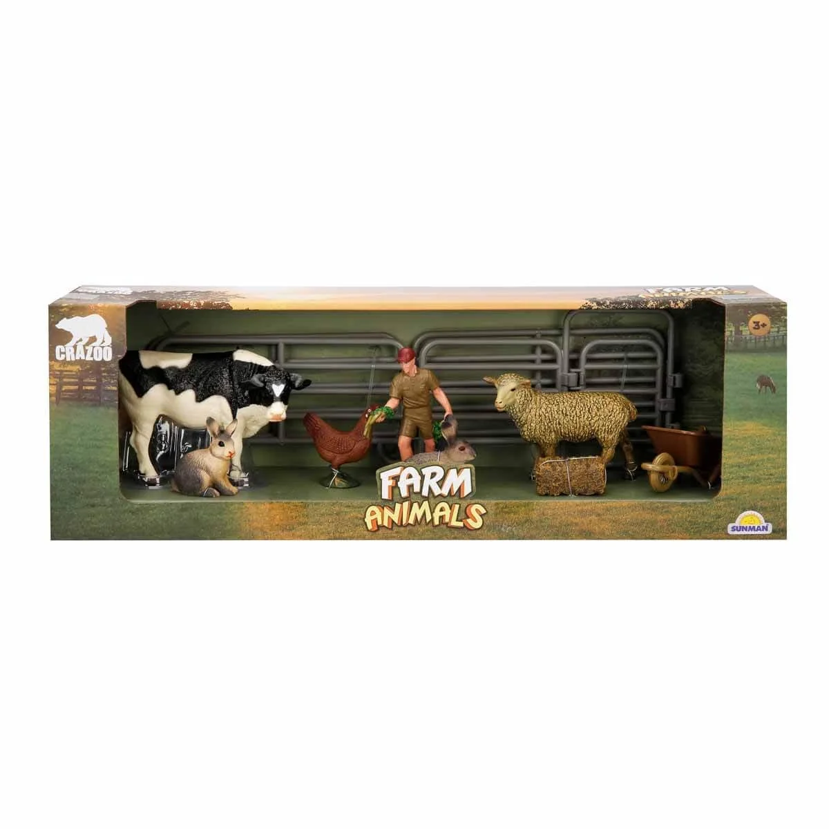 Set figurine, Crazoo, Animale de la ferma, Taur