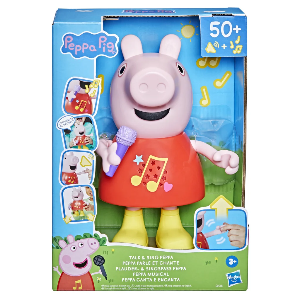 Figurina interactiva, Peppa Pig canta si vorbeste, 20 cm, G0518