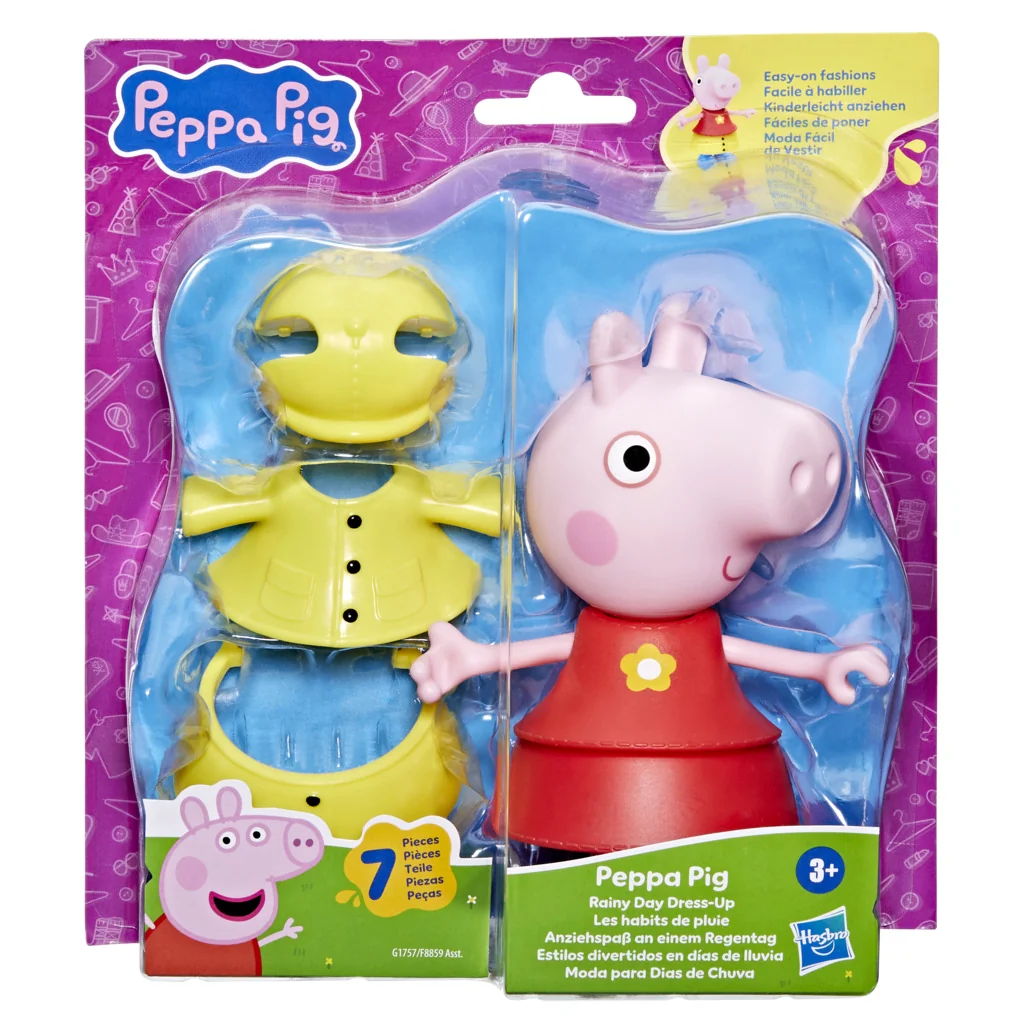 Set figurina cu accesorii fashion, Peppa Pig, Rainy Day Dress-Up, G1757