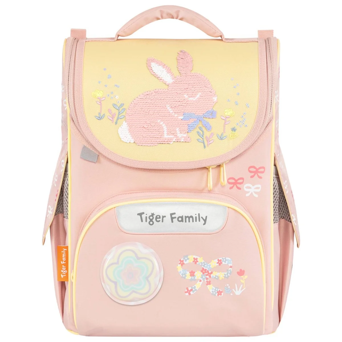 Ghiozdan neechipat, Tiger Family, Nature Quest Pro 2S, Bows and Bunny
