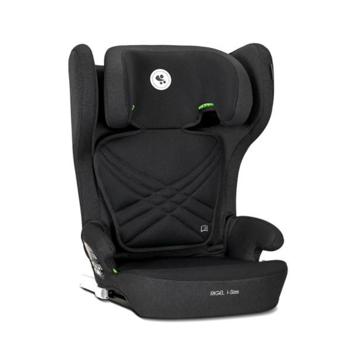 Scaun auto, Lorelli Rigel, I-Size, Isofix, pliabil pentru depozitare usoara, tetiera reglabila, 100-150 cm, Black