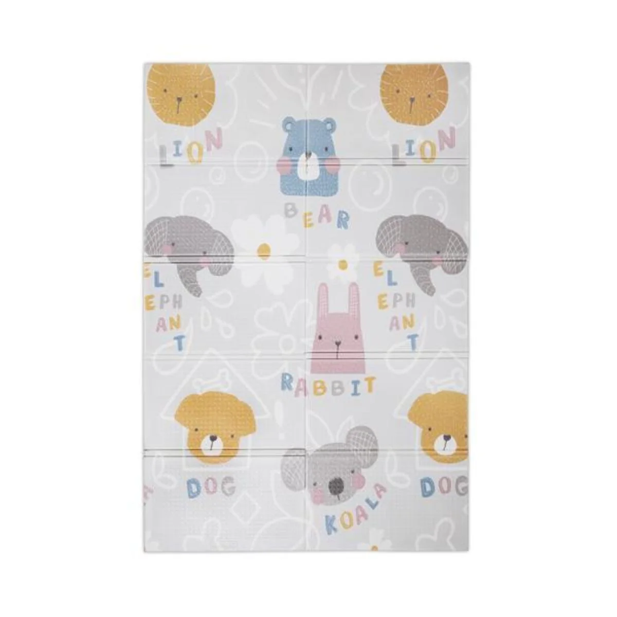 Covoras de joaca termic, Lorelli, din spuma XPE, design cu doua fete, pliabil, impermeabil, 120 x 180 cm, Buddies and Stars