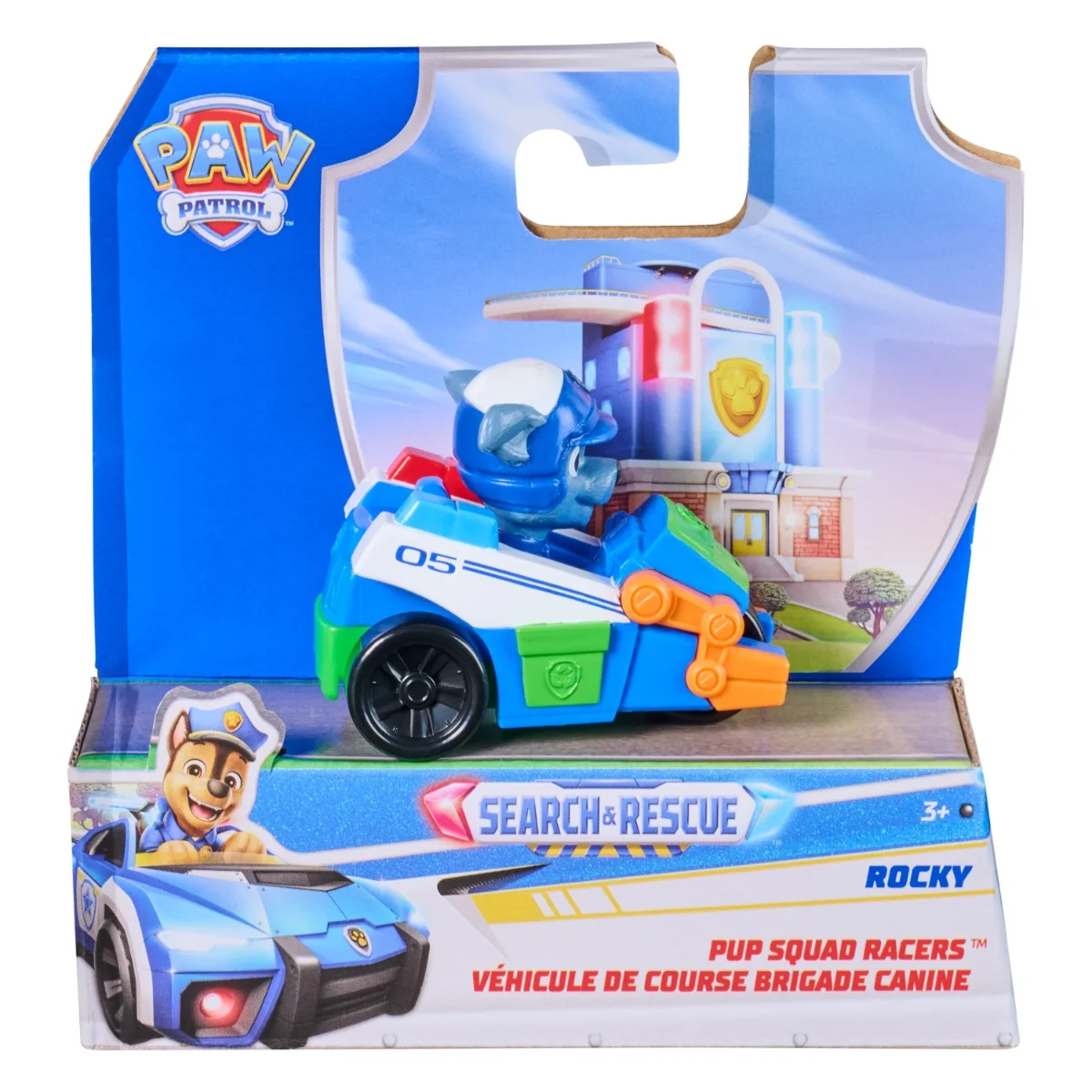 Vehicul cu figurina, Paw Patrol, Pup Squad Racers, Rocky, 20156338