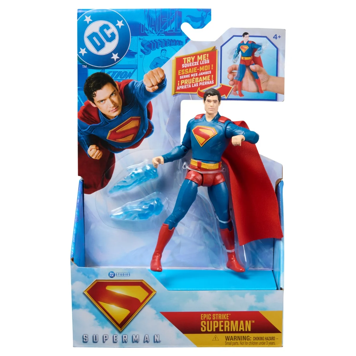 Figurina cu accesorii, Dc Universe, SuperMan, Epic Strike, 15 cm, 6073319