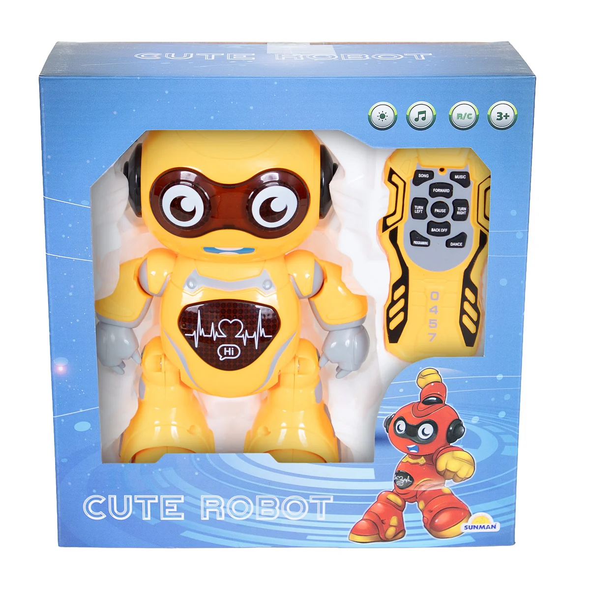 Robotel cu telecomanda care danseaza, Cute Robot, Galben