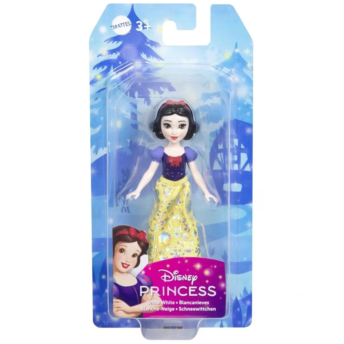 Papusa mini, Disney Princess, Alba ca Zapada, 9 cm, JBX47