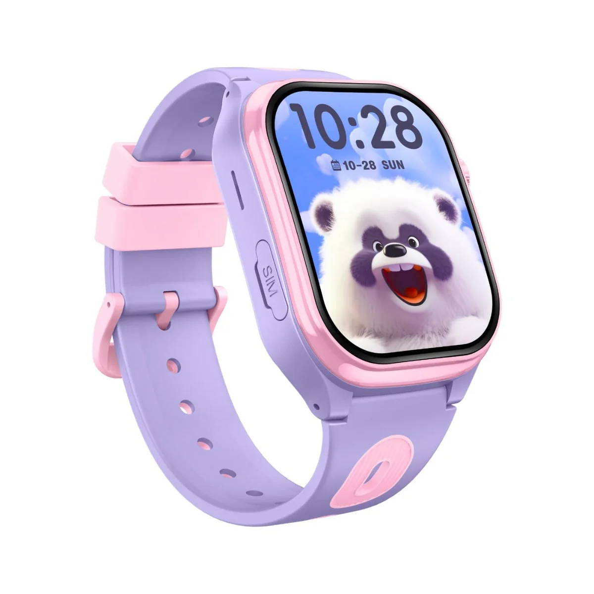 Ceas smartwatch, Tabby Boo, Smartwatch Vision, 4G, GPS, Ecran HD Curbat 2 inch, Purple