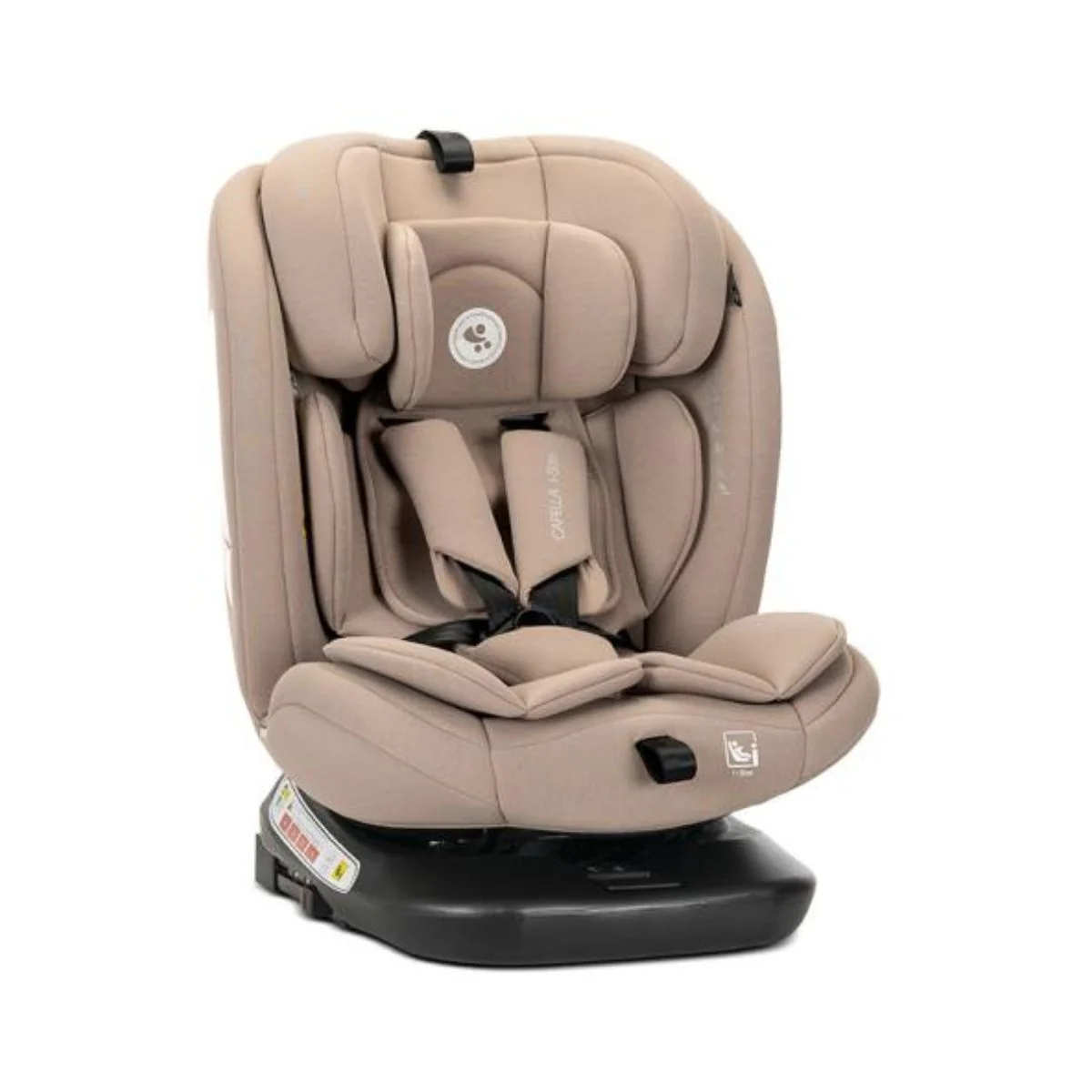 Scaun auto, Lorelli Capella, I-Size, Isofix, rotativ 360 grade, spatar reglabil 4 Pozitii, tetiera reglabila, 40-150 cm, Beige