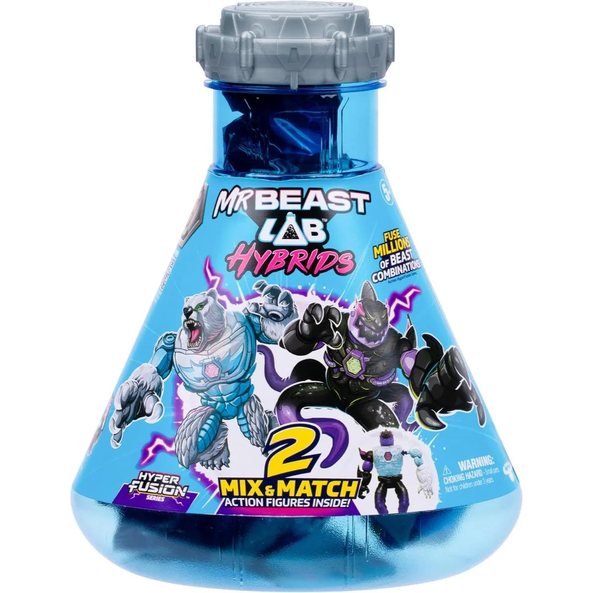 Set 2 figurine, Mr Beast Lab Hibrids, W2, Hyper Fusion, Liger Vs Polar Bear