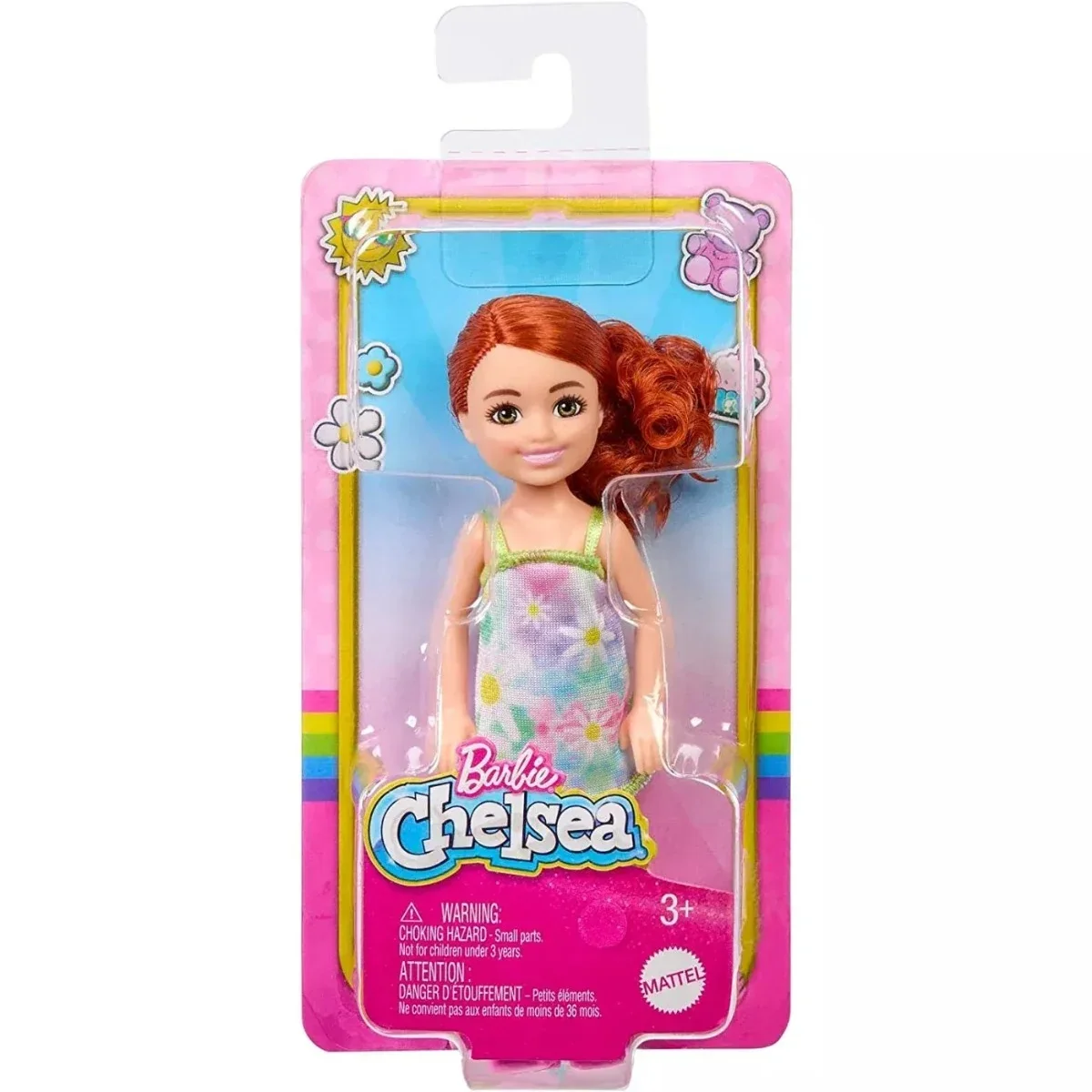 Papusa Barbie Chelsea, Floral Dress, HNY56