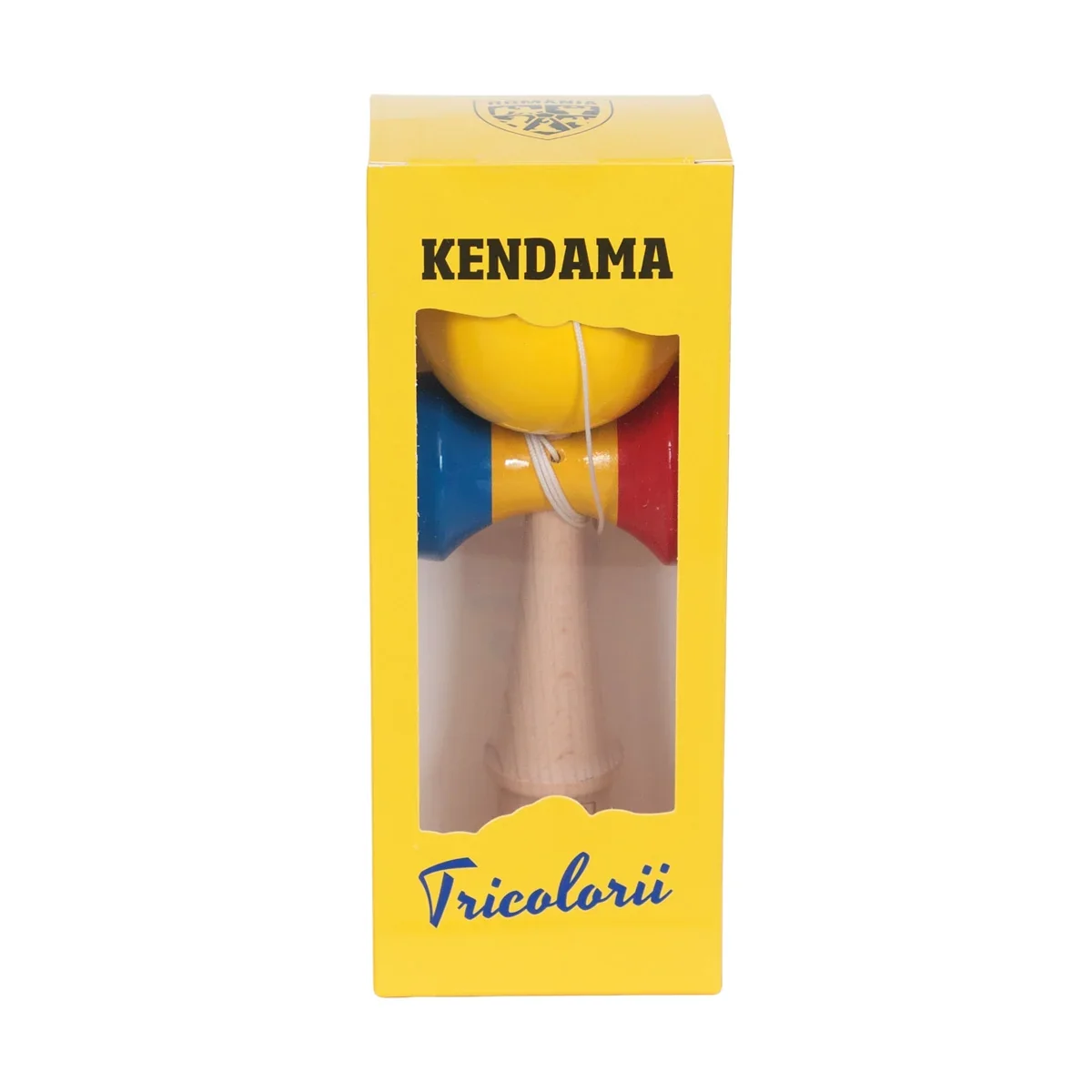 Jucarie de indemanare, din lemn, FRF, Kendama, Tricolorii