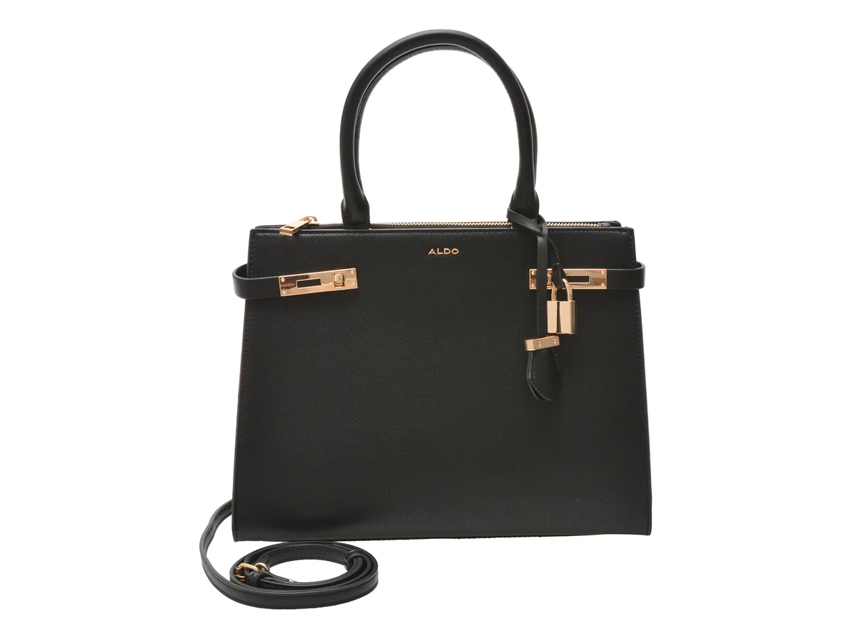 Geanta ALDO neagra, MINELA 001, din piele ecologica