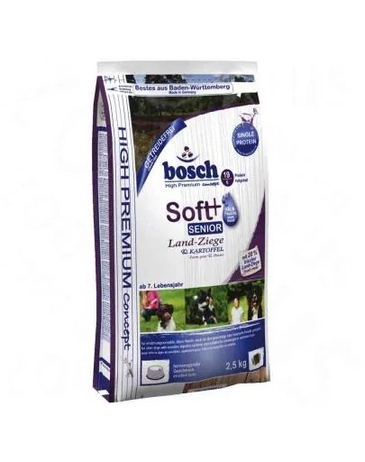 BOSCH Soft Senior Hrana uscata cu carne de capra si cartofi pentru cainii senior 12,5 kg