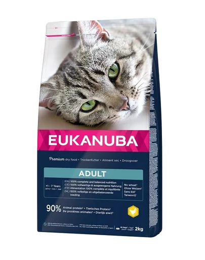 EUKANUBA Cat Adult All Breeds Top Condition Chicken &amp; Liver Hrana uscata pentru pisici adulte, cu pui si ficat  2 kg