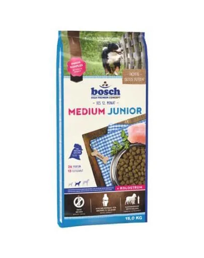 BOSCH Hrana uscata pentru caini junior de talie medie 15 kg