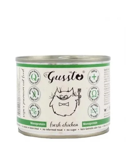 GUSSTO Cat Fresh Chicken CARNE PROASPĂTĂ DE PUI 200 g