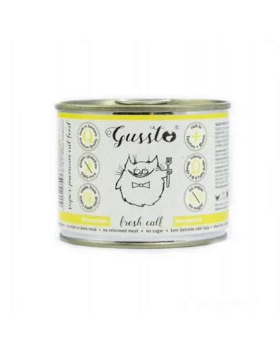 GUSSTO Cat Fresh Calf CARNE PROASPĂTĂ DE VIŢEL 200 g