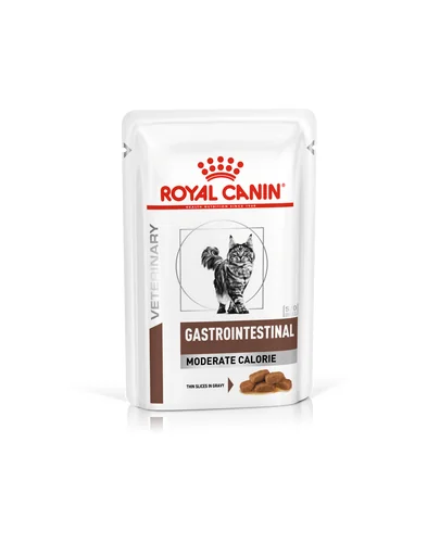 ROYAL CANIN Cat Gastro Intestinal Moderate Calorie 12 x 85 g hrana umeda dietetica pentru pisici cu tulburari gastrointestinale, cu tendinta de ingrasare