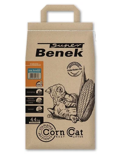 BENEK Super Corn Cat Asternut pentru litiera, miros marin 7 L