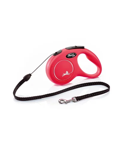 FLEXI New Classic lesa automata cu sir pentru caini, rosu, marimea S, 5 m