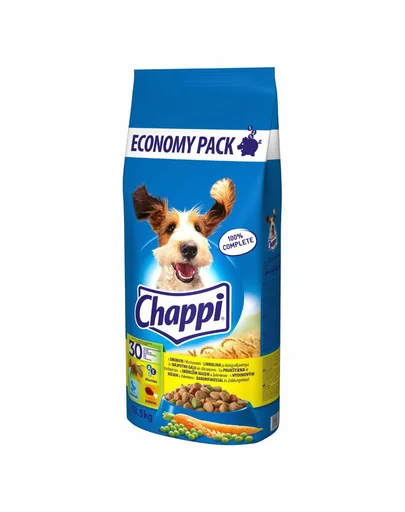Chappi Mix Adult hrana uscata pentru caini adulti, cu pasare si legume si vita si legume 27 kg (2 x 13,5 kg)