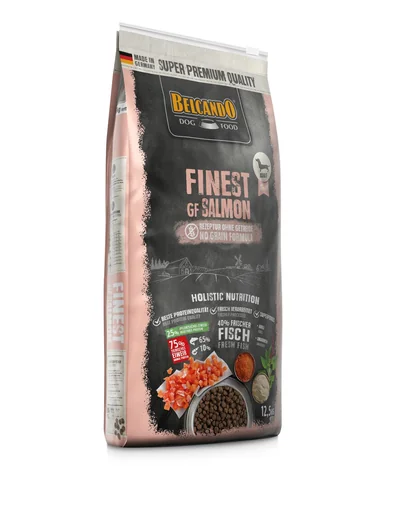 BELCANDO Finest Grain Free hrana uscata cu somon pentru caini, talie XS-M, 12.5 kg
