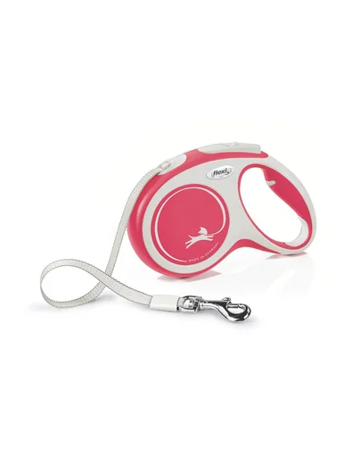 FLEXI New Comfort lesa automata cu banda pentru caini, rosu, marimea M, 5 m