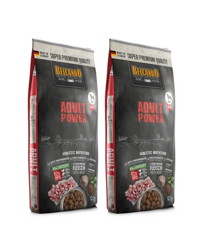 BELCANDO Power hrana uscata pentru cainii foarte activi, femele gestante sau care alapteaza, talie M-XL 25 kg (2 x 12.5 kg)