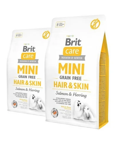 BRIT Care Mini Grain Free Hair&amp;Skin hrana uscata caini talie mica cu par lung 14 kg (2 x 7 kg)