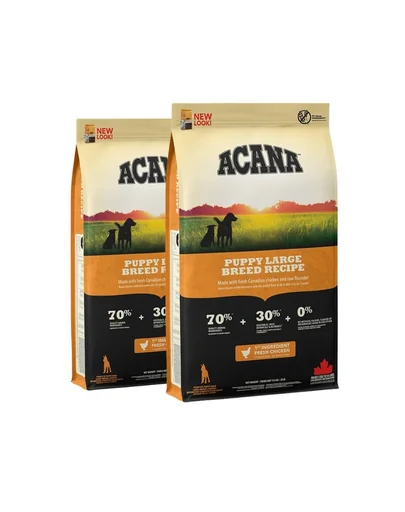 ACANA Puppy Large Breed hrana uscata caini juniori de talie mare 22,8 kg (2 x 11,4 kg)