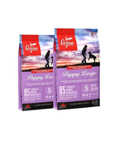 ORIJEN Puppy Large hrana uscata caini juniori de talie mare 22,8 kg (2 x 11,4 kg)