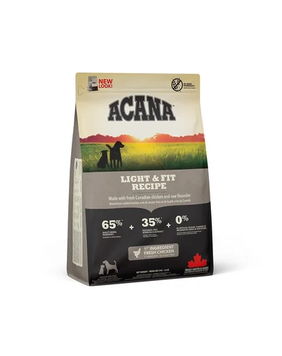 ACANA Light &amp; Fit Dog hrana uscata caini adulti supraponderali 2 kg