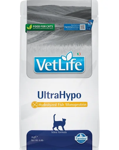 FARMINA Vet life Ultrahypo Cat 2 kg hrană pisici cu alergii, cu pește
