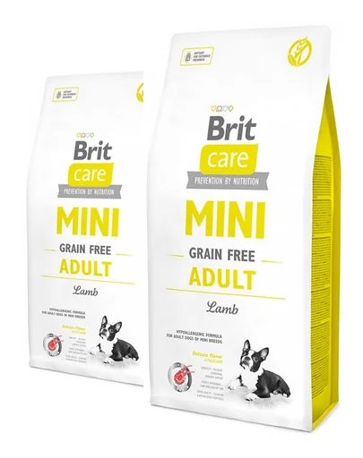 BRIT Care Grain Free Mini Adult Lamb Hrana uscata pentru caini adulti de talie mica si foarte mica, cu mie 14 kg (2 x 7 kg)