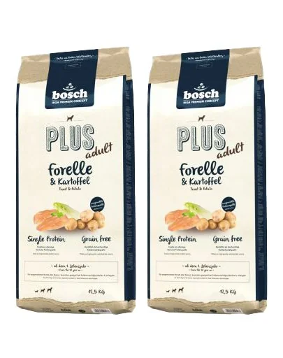 BOSCH Soft Hrana uscata cu pastrav & cartofi pentru cainii adulti 25 kg (2 x 12,5 kg)