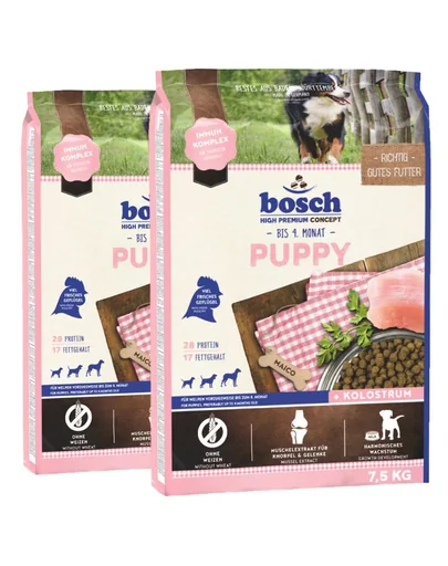 BOSCH Puppy Hrana uscata pentru cainii junior 15 kg (2 x 7.5 kg)