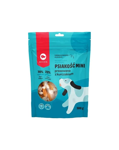 MACED Recompensa pentru caini, os presat cu pui 6 cm, 500 g