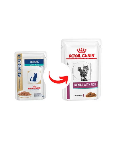 ROYAL CANIN Renal Feline Fish hrana umeda dietetica pentru pisici cu insuficienta renala cronica, cu peste 24 x 85 g