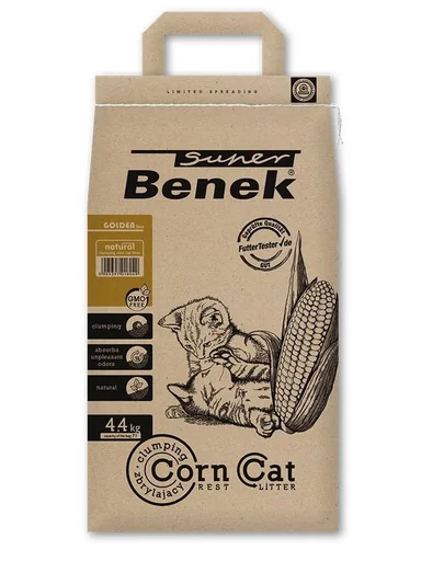 BENEK Super Corn Cat Golden 7 l  Asternut igienic din porumb pentru litiera 4,4 kg