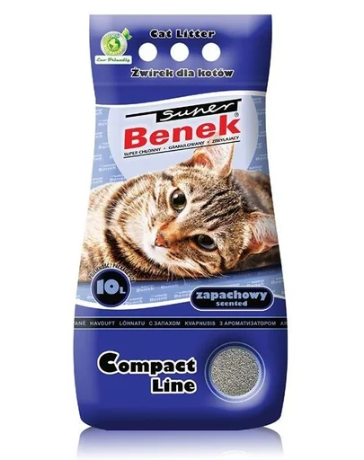 Benek Super Compact Fragrance Asternut bentonita pentru litiera, cu efect de calmare 10 l x 2 (20 l)