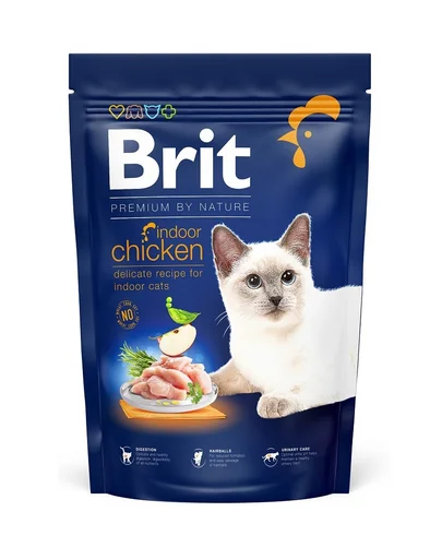 BRIT Cat Premium by Nature Indoor chicken Hrana uscata pentru pisici de interior, cu pui 300 g