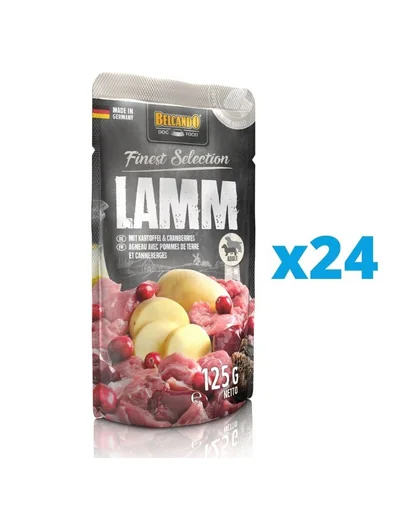 BELCANDO Finest Selection hrana umeda caini adulti, cu miel si cartofi  24x125 g