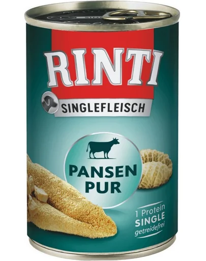 RINTI Singlefleisch Rumen Pure hrana monoproteica pentru caini, cu rumen de vita 800 gr