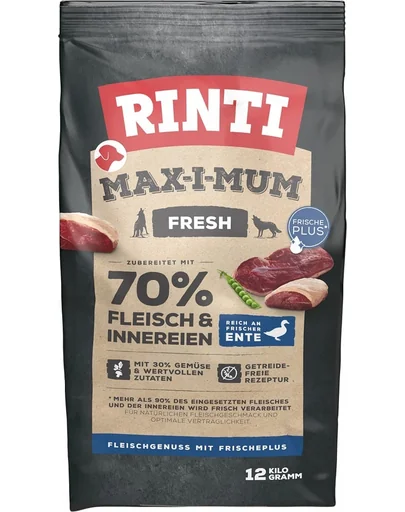 RINTI MAX-I-MUM Duck hrana uscata pentru caini adulti, cu rata 12 kg