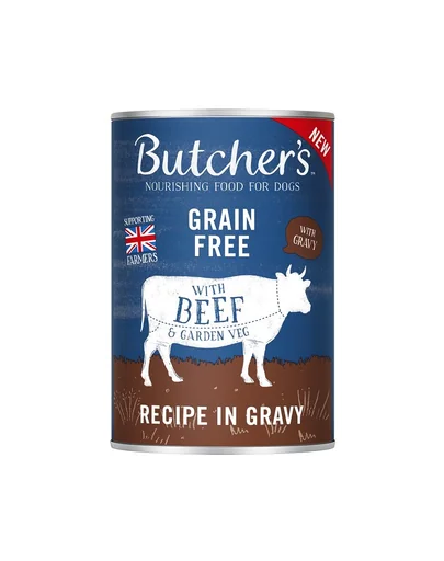 BUTCHER'S Original Recipe in Gravy hrana umeda caini, bucati de vita in sos, conserva 400g
