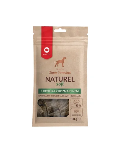MACED Super Premium Naturel Soft recompense caini cu iepure si rozmarin 100g