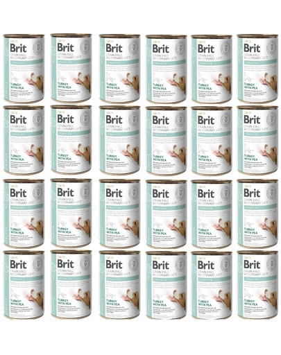 BRIT Veterinary Diet Struvite Turkey&amp;Pea pentru afectunile tractului urinar la caini 24x400 g