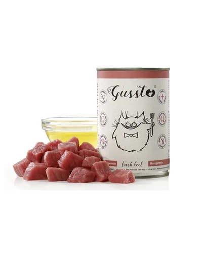 GUSSTO Cat Fresh Beef set hrana umeda cu vita 6x400 g pisici