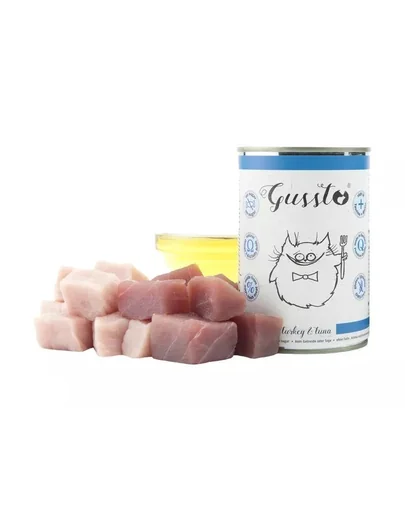 GUSSTO Cat Fresh Turkey&Tuna hrana cu ton si curcan, pisici 6x400 g